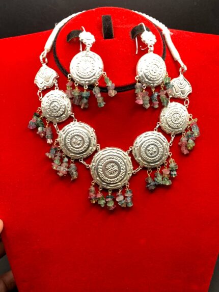Multi-Color Tourmaline Silver set